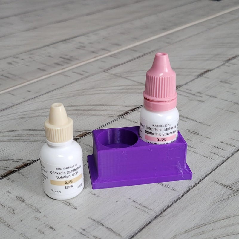 Znet3D Eye Drop Bottle Organizer, 2-Slot Stand (Purple) - Image 5